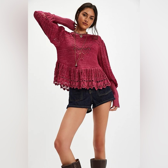 NWT! FP Free People Lucinda Sweater Sz XS & Small - Picture 2 of 5